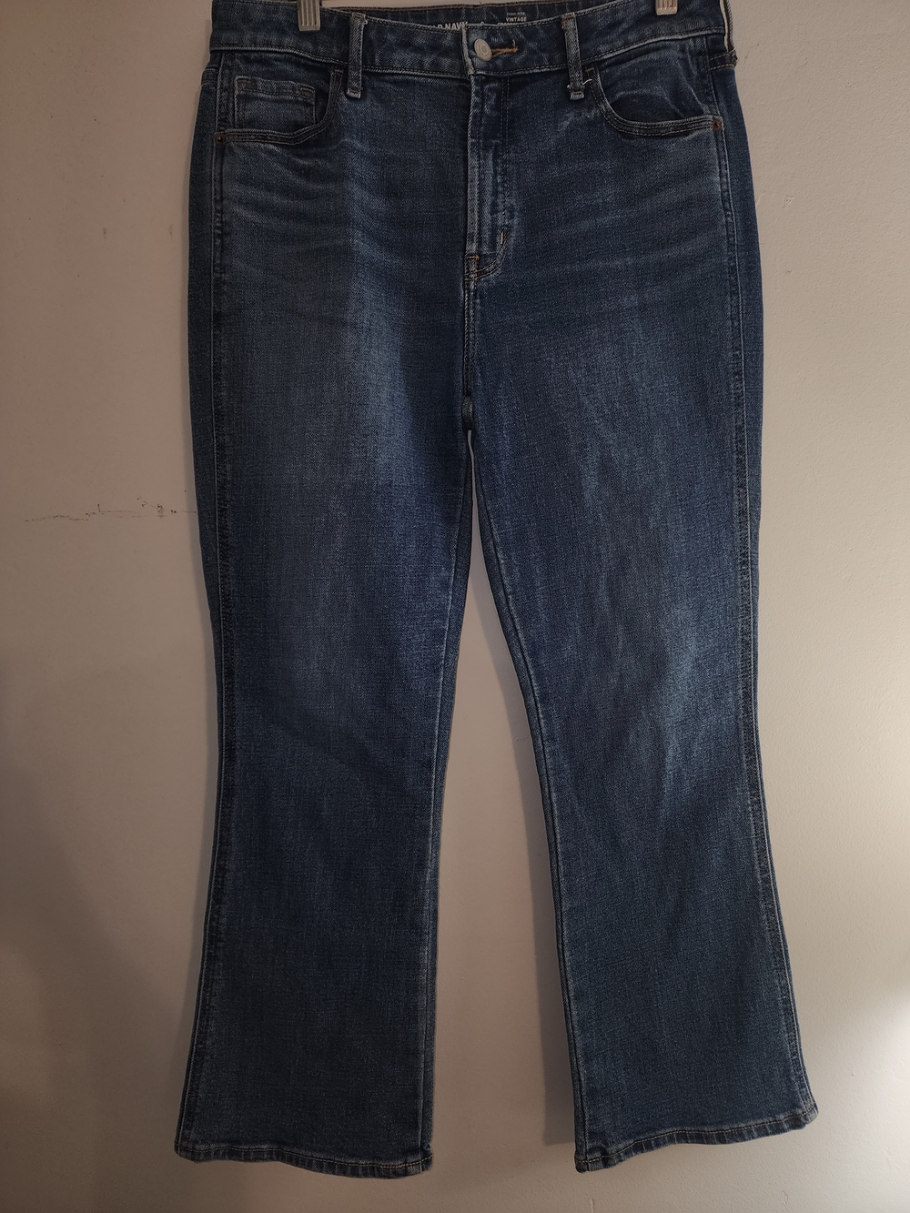 HR Vintage Cropped Flare Navy Women's Dark Wash Flare Jeans
